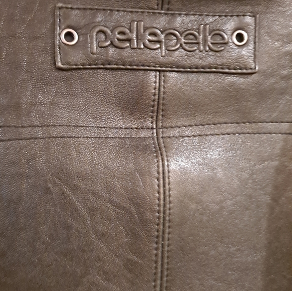 PellePelle Mark Buchman Vintage Leather Coat W/Sweater Trim(Sz 48) "Unique/Rare" - Picture 8 of 8
